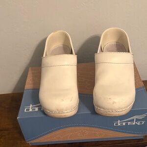 Dansko Cream Slip-On Clogs